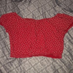 Off the shoulder crop top